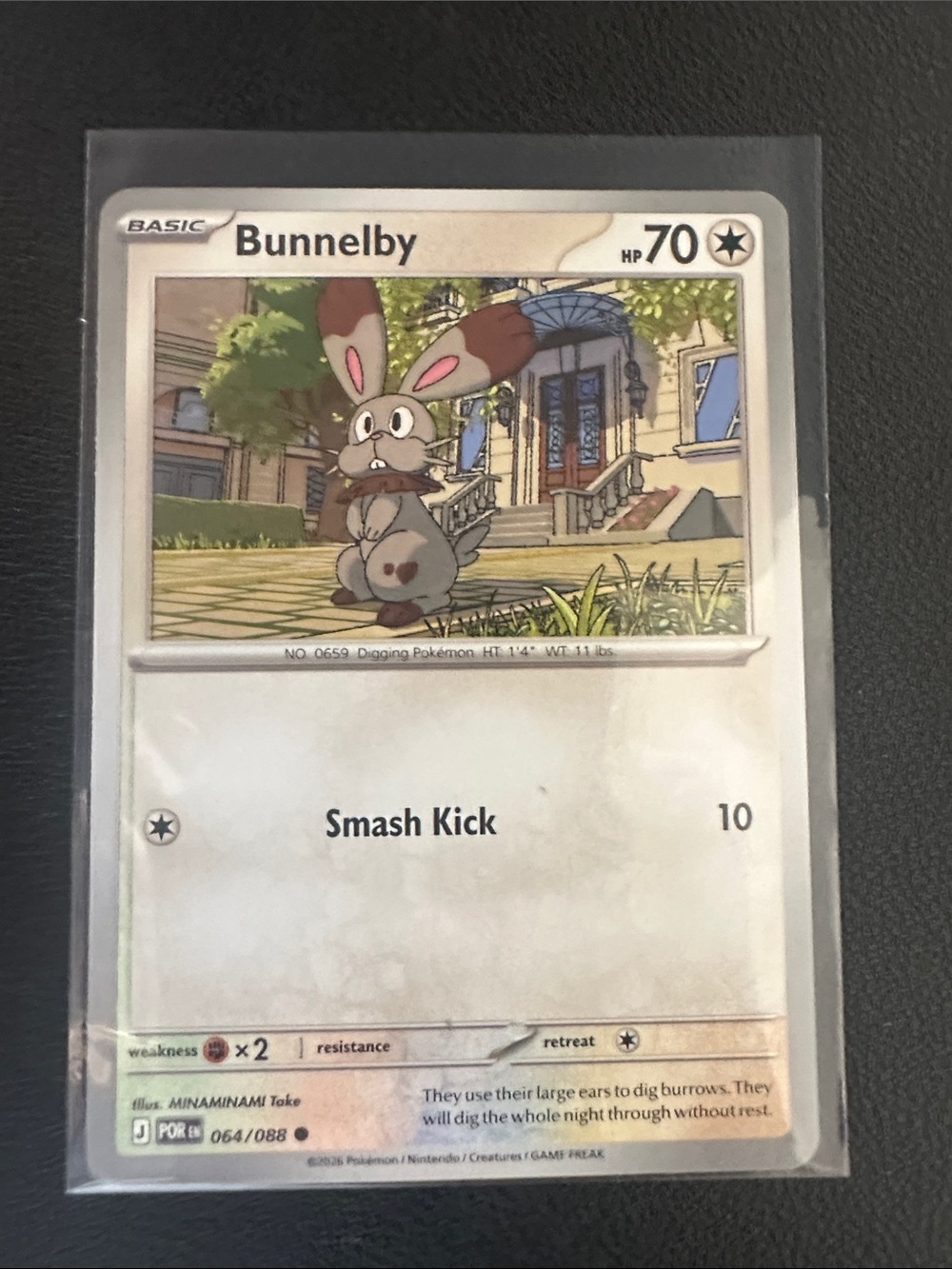 Bunnelby Trading Card - White
